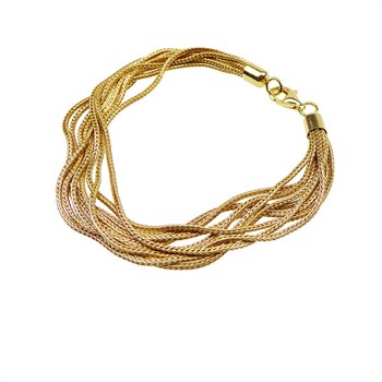 Armbånd & halskæde - 9 rk.Rævekæde - Forgyldt 21cm, fra San - Links of Joy