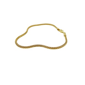 1,8mm Rævekæde i Forgyldt Sterlingsølv Armbånd & Halskæde 60cm, fra San - Links of Joy
