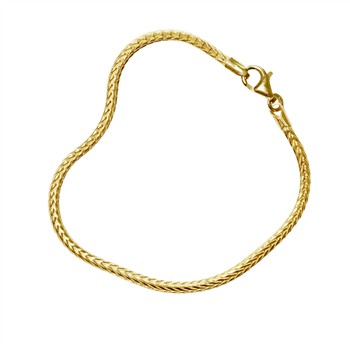 2,8mm Rævekæde i Forgyldt Sterlingsølv Armbånd & Halskæde 21cm, fra San - Links of Joy