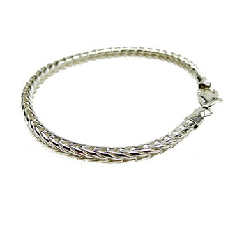4mm Rævekæde i Blank Sterlingsølv Armbånd & Halskæde 60cm, fra San - Links of Joy