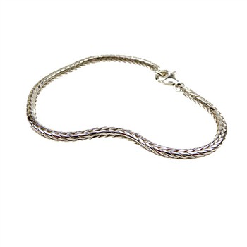 3,2mm Rævekæde i Blank Sterlingsølv Armbånd & Halskæde 60cm, fra San - Links of Joy