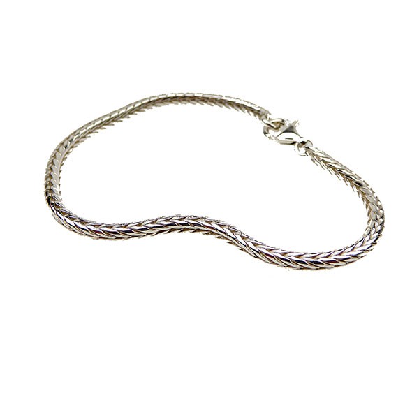 3,2mm Rævekæde i Blank Sterlingsølv Armbånd & Halskæde 60cm, fra San - Links of Joy