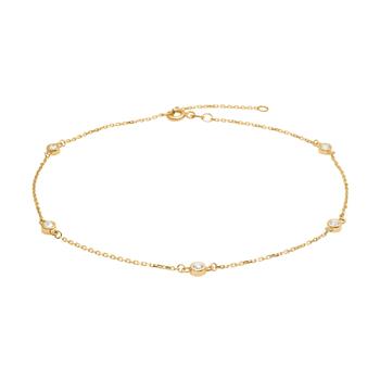 8kt. guldankelkæde m/cz, fra Siersbøl