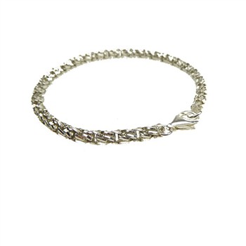 Armbånd & Halskæde i Blank Sterlingsølv 4,7mm 23cm, fra San - Links of Joy