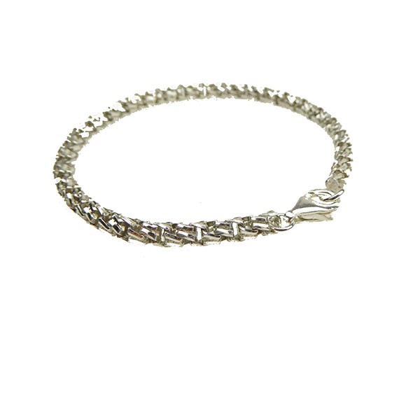 Armbånd & Halskæde i Blank Sterlingsølv 4,7mm 18cm, fra San - Links of Joy