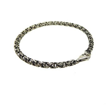 Armbånd & Halskæde i Let oxyderet Sterlingsølv 4,7mm 23cm, fra San - Links of Joy