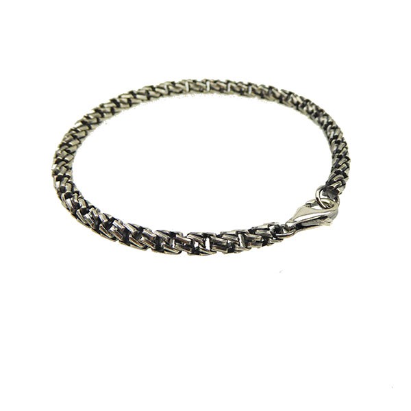 Armbånd & Halskæde i Let oxyderet Sterlingsølv 4,7mm 19cm, fra San - Links of Joy