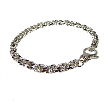 Armbånd & halskæde - Massiv/Kraftig kæde i Blank udførelse - 5,5mm 23cm, fra San - Links of Joy