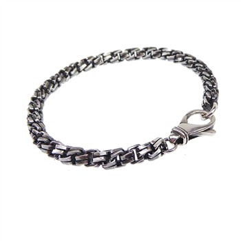 Armbånd & halskæde - Massiv/kraftig kæde -Let oxyderet-5,5mm 23cm, fra San - Links of Joy