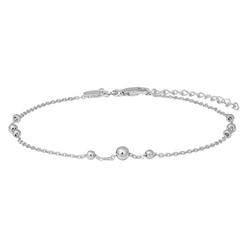 Rhd. sølv ankel BEAD52 23+4cm , fra Nordahl