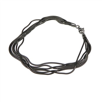 Armbånd & halskæde - 6 rk.Slange - Oxyderet 21cm, fra San - Links of Joy