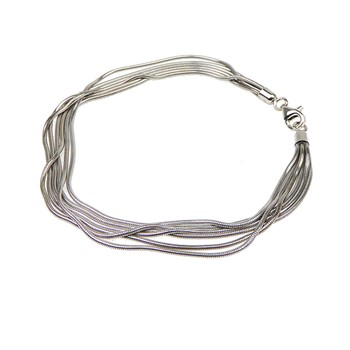 Armbånd & halskæde - 6 rk.Slange - Blank 21cm, fra San - Links of Joy