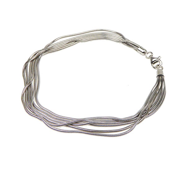 Armbånd & halskæde - 6 rk.Slange - Blank 21cm, fra San - Links of Joy