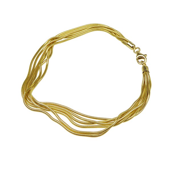 Armbånd & halskæde - 6 rk.Slange/Forgyldt 20cm, fra San - Links of Joy