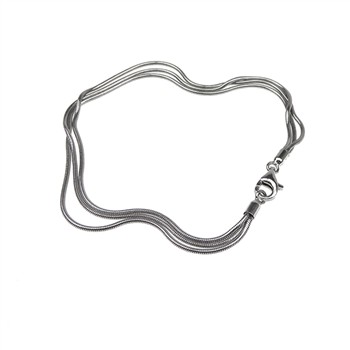 Armbånd & halskæde - 3 rk. Slange - Blank 21cm, fra San - Links of Joy