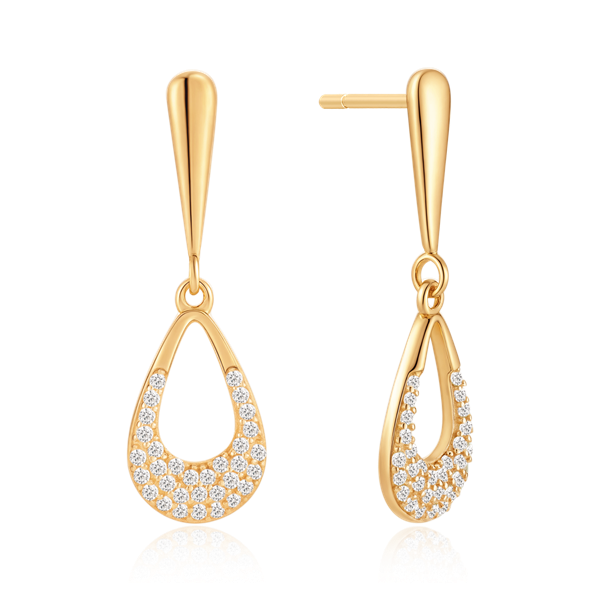 Guld ørehænger, fra Støvring Design