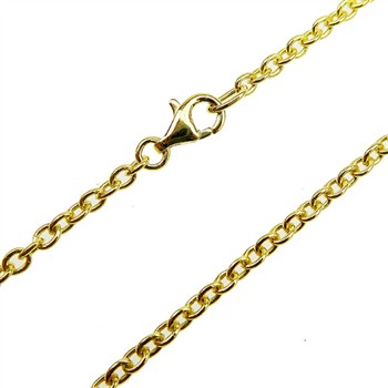 Armbånd & halskæde - Ankerkæde/Forgyldt 0,6mm 100cm, fra San - Links of Joy