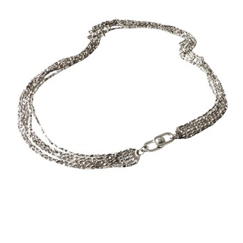 Armbånd & halskæde - Rhodineret m.Magnetlås 21cm, fra San - Links of Joy