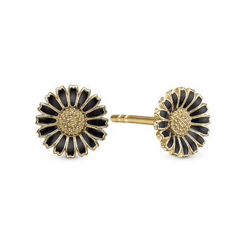 Marguerite black 8mm - Ørestikker , fra Christina Jewelry & Watches