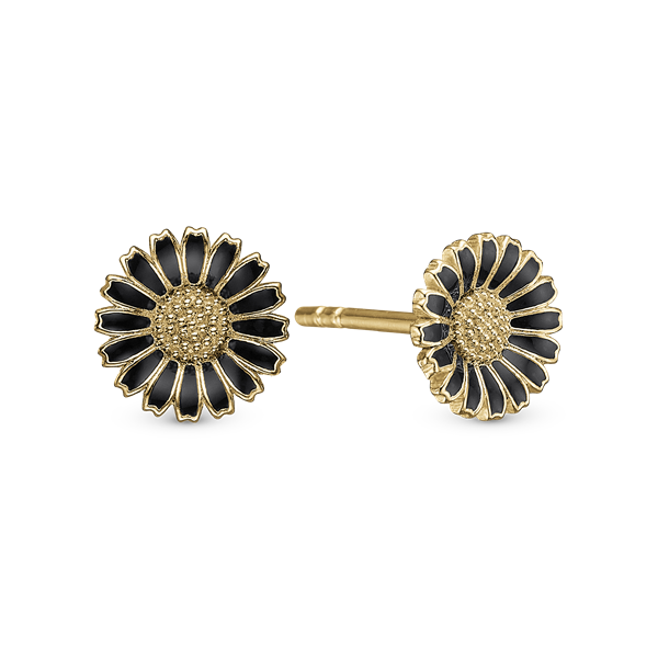 Marguerite black 8mm - Ørestikker , fra Christina Jewelry & Watches