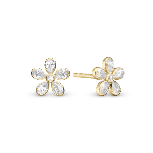 Magic white Flower - Ørestikker , fra Christina Jewelry & Watches