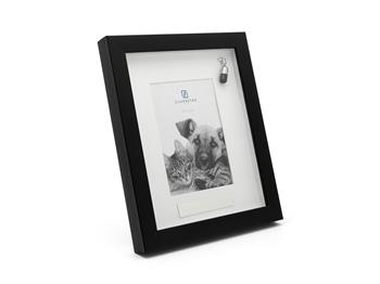 Fotoramme + mindebeholder 10x15 pp sort, fra Noa Kids
