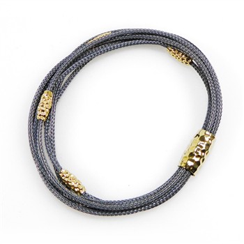 Armbånd & halskæde - Oxyderet/Forgyldt 21cm, fra San - Links of Joy