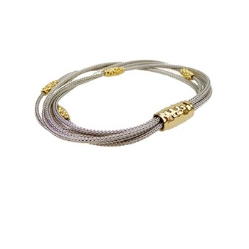 Armbånd & halskæde - Rhodineret & Forgyldt 21cm, fra San - Links of Joy