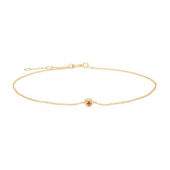 14kt. guldarmbånd m. 0,007ct rubin, fra Siersbøl