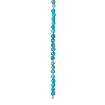 Blå spong quartz, Howlite, hematit  6mm system-kæde, fra Heinzendorff