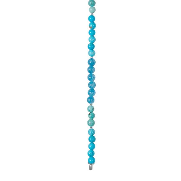 Blå spong quartz, Howlite, hematit  6mm system-kæde, fra Heinzendorff