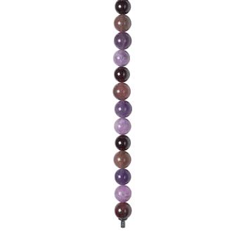 Amethyst, cherry quartz,  spong quartz, granat 12mm system-kæde, fra Heinzendorff