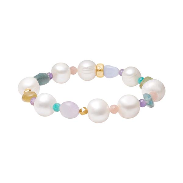 Citrin, quartz, jasper, aventurin, fvkp. armbånd, fra Heinzendorff