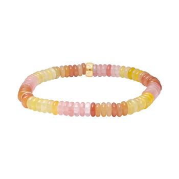 Agat, cherry quartz, aventurin armbånd, fra Heinzendorff