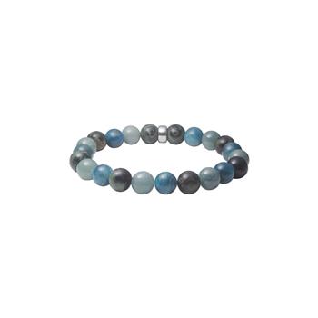 Apatit, Nephrite, jaspis armbånd 8mm, fra Heinzendorff