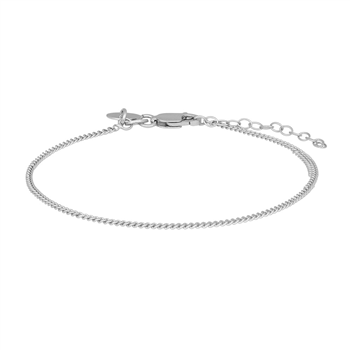 Rhod. sølvarmbånd PANZER52 1,2mm, fra Nordahl