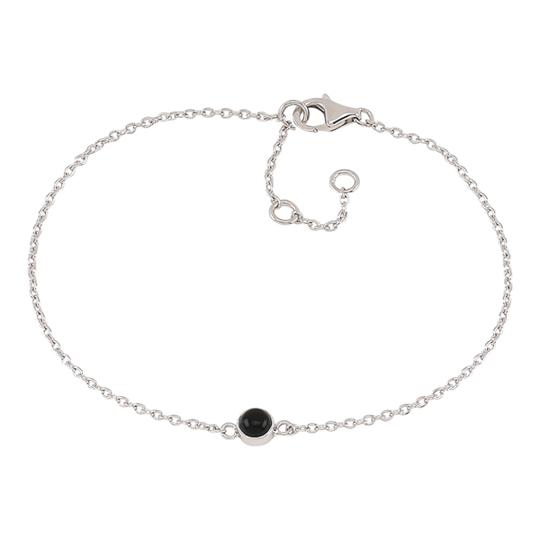 Rhd. sølv armbånd SWEETS52 black onyx 4,5mm, fra Nordahl