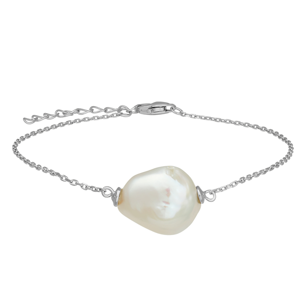 Rhd. sølv armbånd BAROQUE52 ferskvandsperle 14mm, fra Nordahl