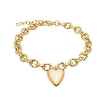 Nordahl ALBA armbånd i stål med hjerteanheng