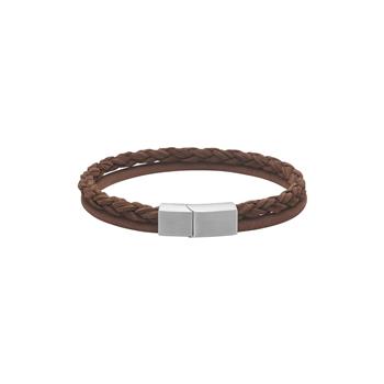 SON armbånd brun kalveskind rund flet/glat 8mm - 21cm, fra Son of Noa