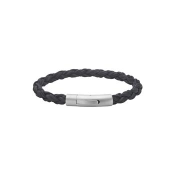 SON armbånd sort kalveskind rund flet 6mm - 23cm, fra Son of Noa