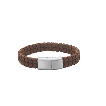 SON armbånd brun kalveskind 12mm - 21cm, fra Son of Noa