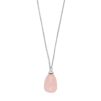 Rhd. sølv vedhæng SWEETS52 rosa quartz , fra Nordahl