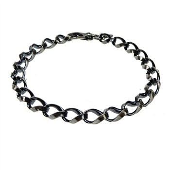 Armbånd & halskæde - Let oxyderet 18cm, fra San - Links of Joy