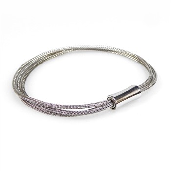 Armbånd & halskæde - 3 rk. rhodineret Sterlingsølv 21cm, fra San - Links of Joy