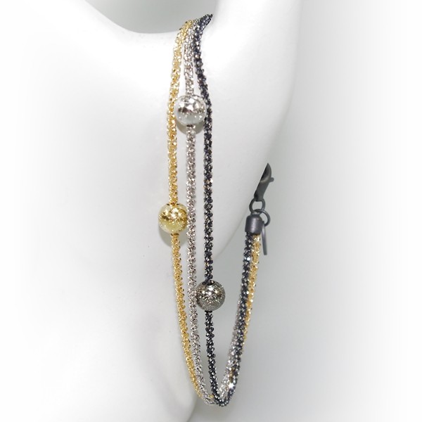 Armbånd & Halskæde - 3 rk. med 3 stk Magic Beads-Ø6mm 19cm, fra San - Links of Joy