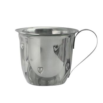 Rustfrit stål krus m. hjerter, fra Noa Kids