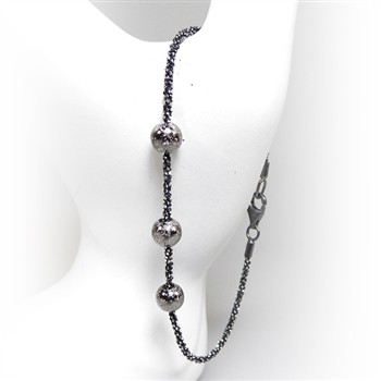 Arm - Halskæde m. 3 stk Magic Beads -Ø6mm 17cm, fra San - Links of Joy