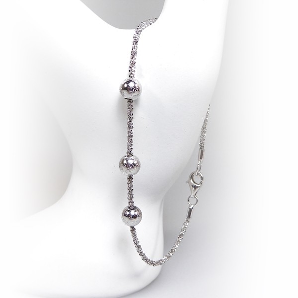 Arm - Halskæde m.3 stk Magic Beads - Ø6mm 42cm, fra San - Links of Joy