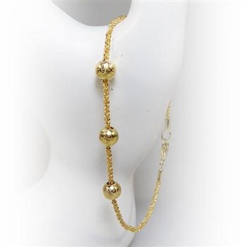 Arm - Halskæde m. 3 stk Magic Beads-Ø6mm 16cm, fra San - Links of Joy